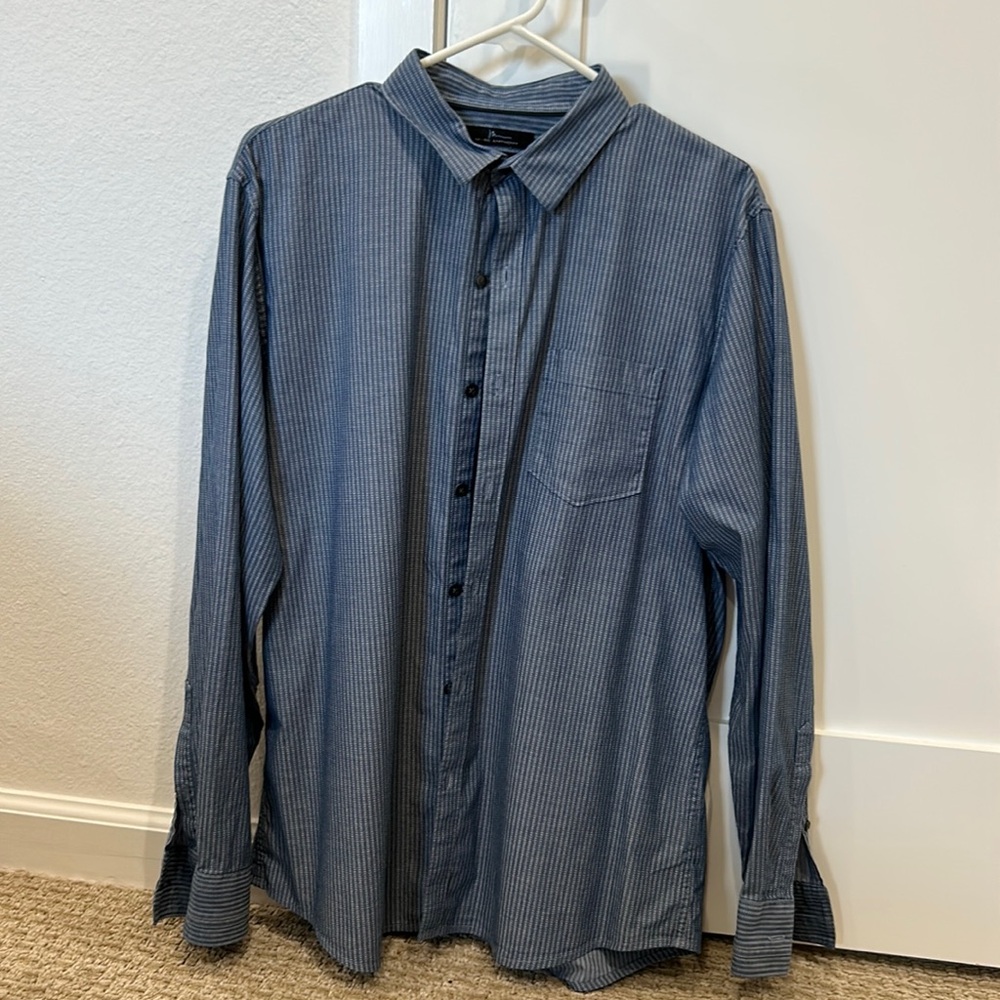 Marc Anthony Men Slim Fit Stretch Size L long sleeve button down